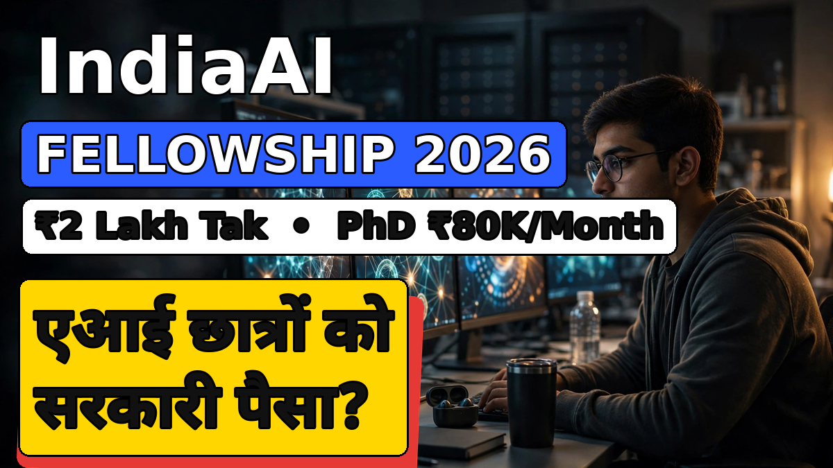 IndiaAI Fellowship 2026 — AI रिसर्च कर रहे भारतीय छात्र को सरकारी फेलोशिप