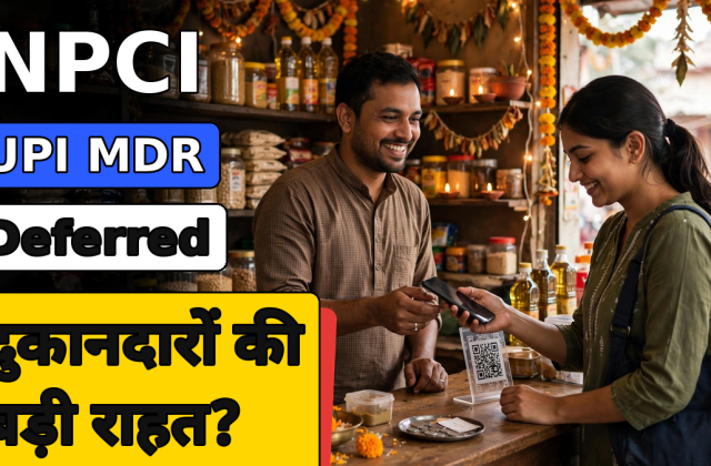 UPI पर 0.4% शुल्क टला: NPCI का बड़ा फैसला — अब Diwali के बाद लगेगा MDR