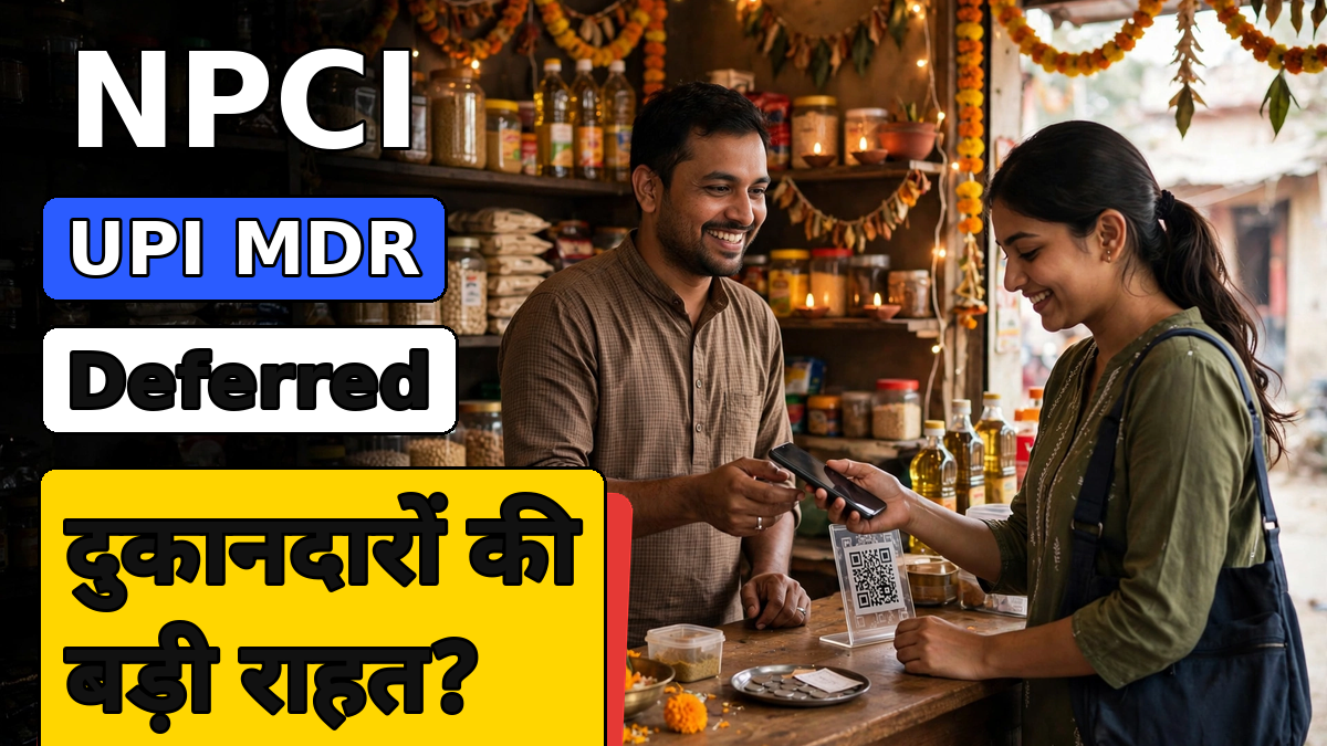 NPCI UPI MDR टला — दुकानदारों की बड़ी राहत, Diwali के बाद लागू होगा 0.4% शुल्क
